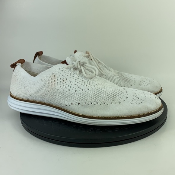 Cole Haan Original Grand Stitchlite Wingtip Oxford White C27963 Men's Size 10.5 - Picture 3 of 12